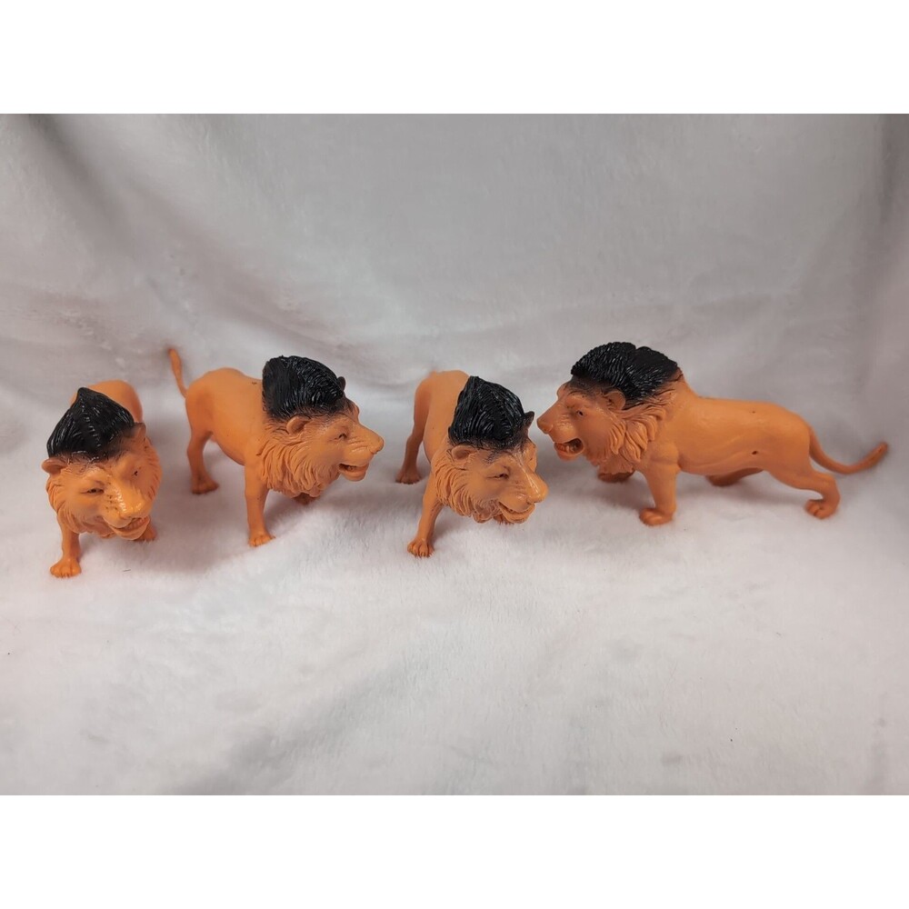 Vintage Greenbrier International Lion Toy Action Figure Orange Safari Wildlife
